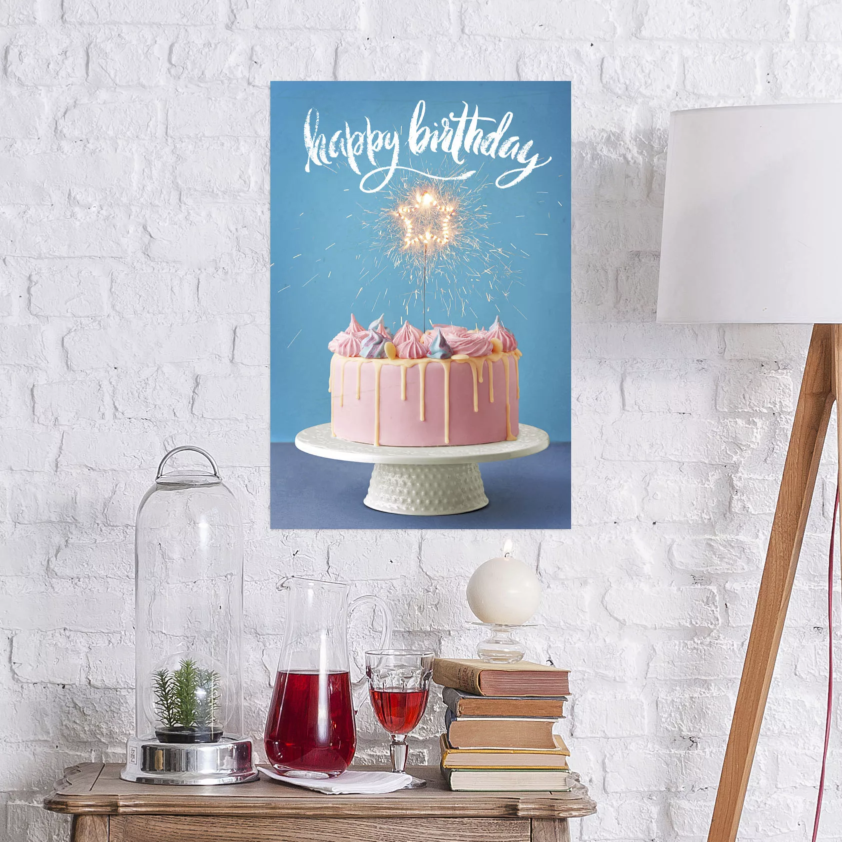 queence Metallbild "Birthday Cake", Schriftzüge, (1 St.), Stahlschilder günstig online kaufen