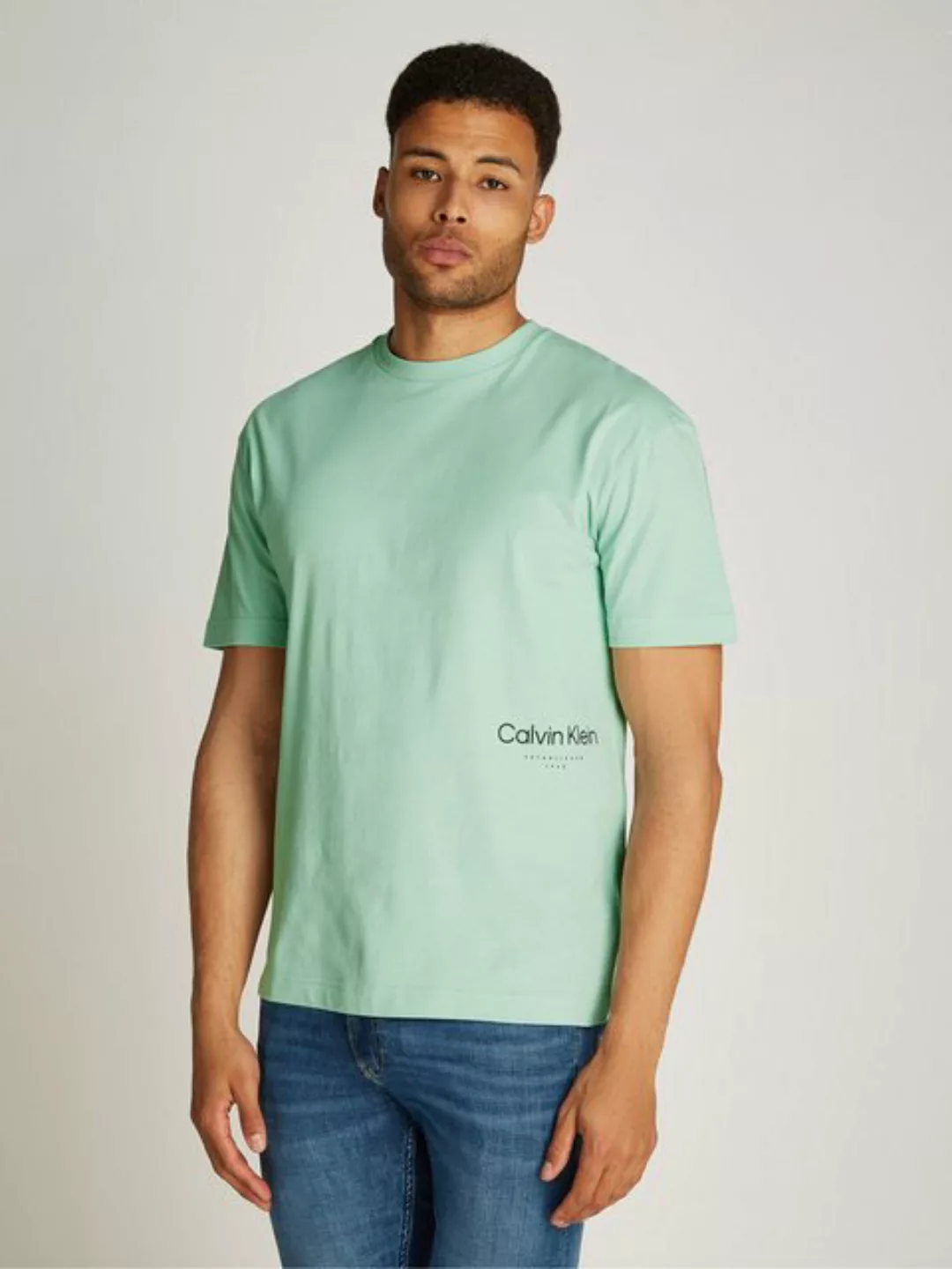 Calvin Klein T-Shirt OFF PLACEMENT LOGO T-SHIRT mit Logoschriftzug günstig online kaufen