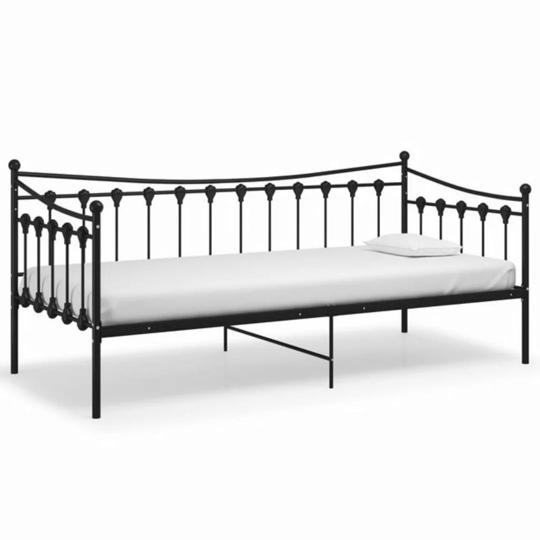 furnicato Bettgestell Schlafsofa Schwarz Metall 90x200 cm (1-tlg) günstig online kaufen