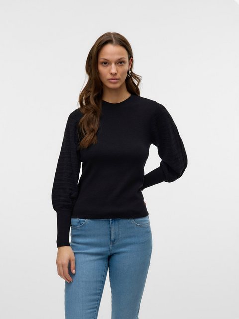 Vero Moda Strickpullover VMHOLLYPOINTELLE LS O-NCK PULLOVE GA BOO günstig online kaufen