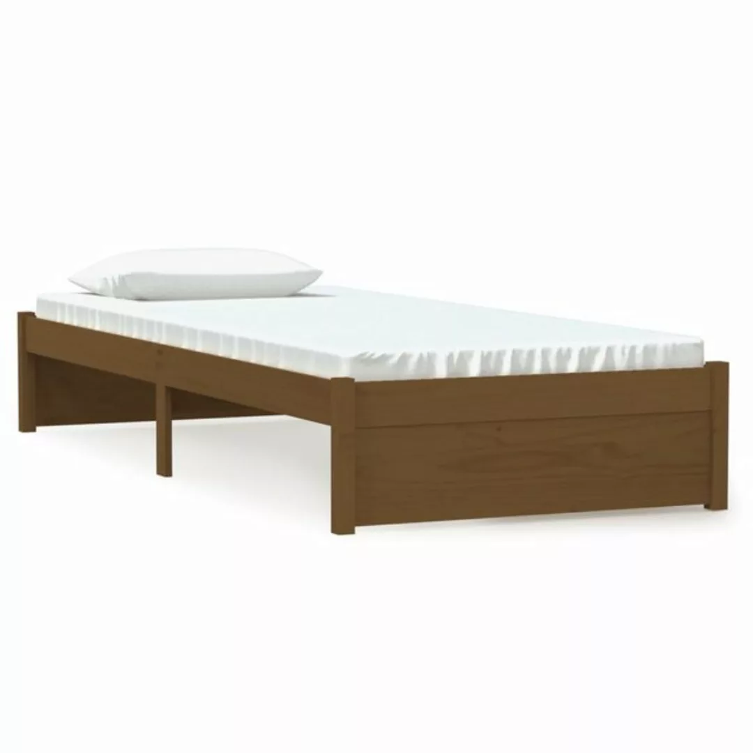 furnicato Bett Massivholzbett Honigbraun 75x190 cm günstig online kaufen