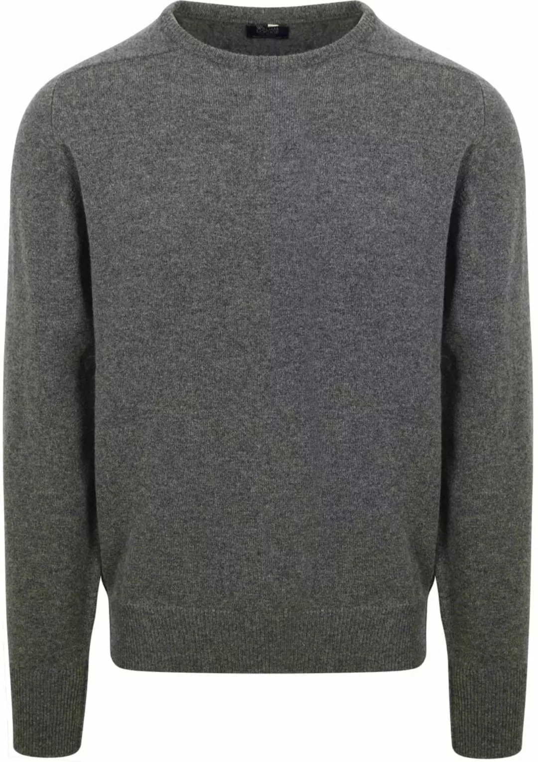 William Lockie O-Auschnitt Pullover Lammwolle Grau - Größe 3XL günstig online kaufen
