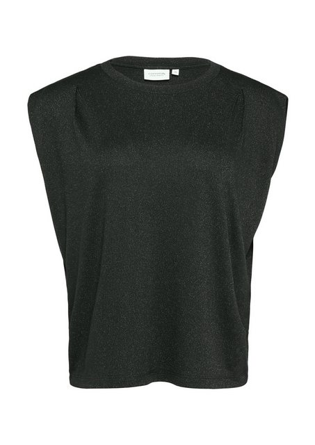 comma casual identity Shirttop Jersey-Shirt mit Faltendetail und Glitzer-Ef günstig online kaufen