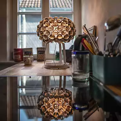 Foscarini Caboche Plus Tischleuchte LED, rauchgrau günstig online kaufen