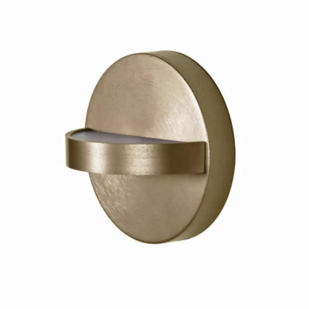 Bad-Wandlampe Plus LED gold metall / Für das Badezimmer - Ø 18 cm - ENOstud günstig online kaufen