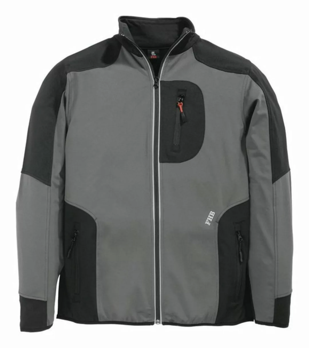 FHB Fleecejacke Jacke Ralf, Jersey-Fleece, Größe M, grau/schwarz günstig online kaufen