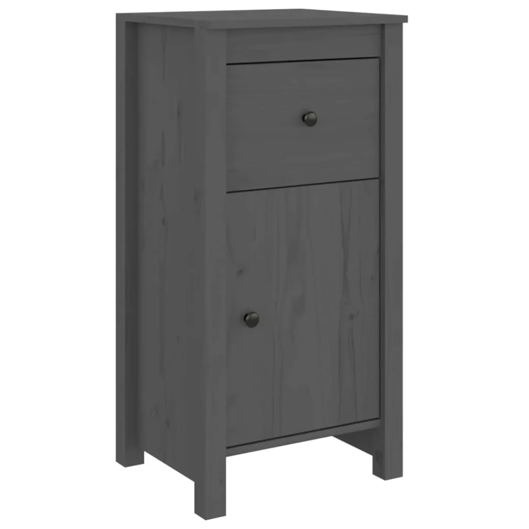 Vidaxl Sideboard Grau 40x35x80 Cm Massivholz Kiefer günstig online kaufen