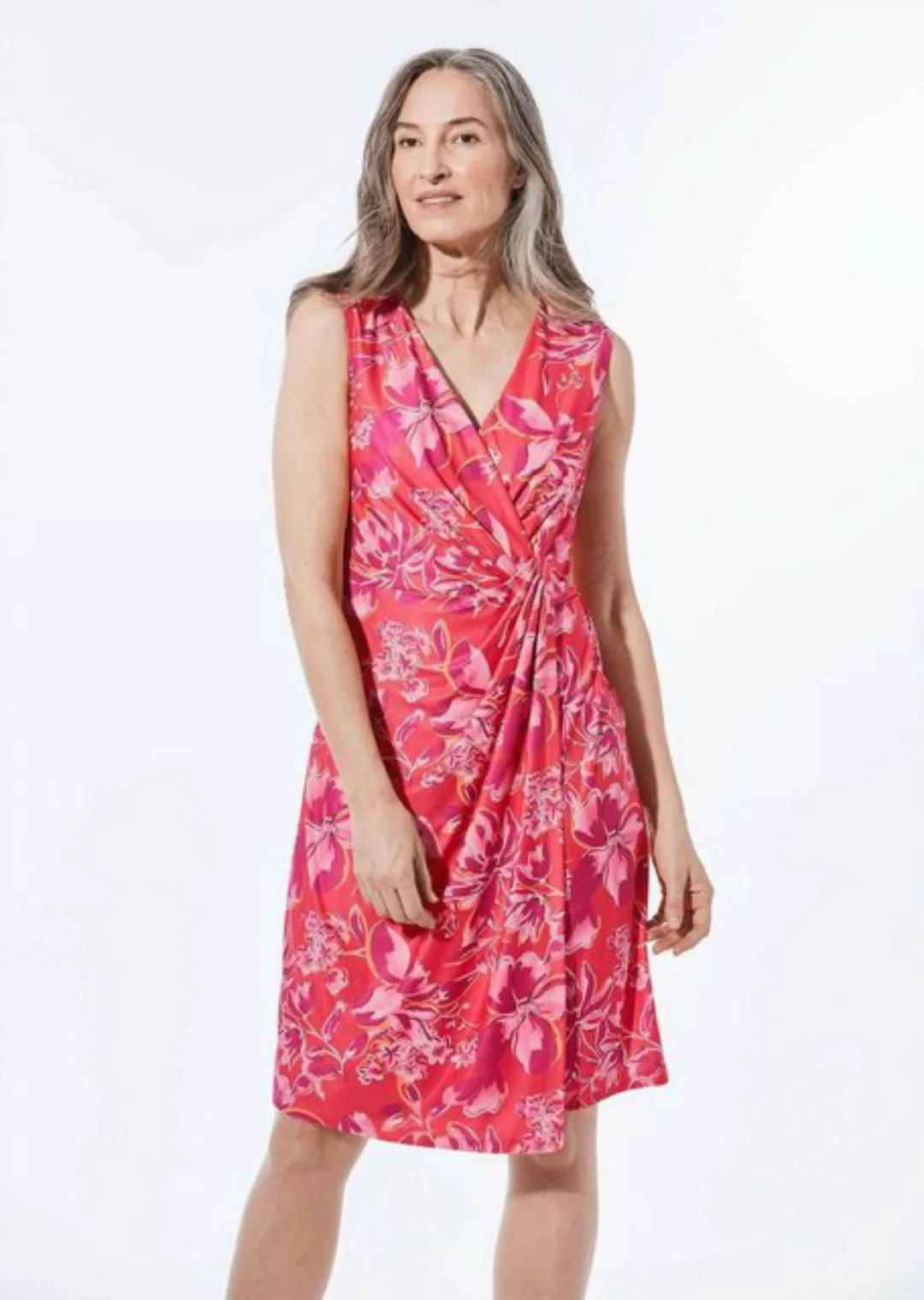GOLDNER Abendkleid Kurzgröße: Kleid in Wickeloptik günstig online kaufen