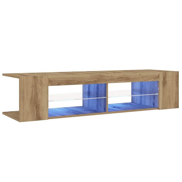 vidaXL TV-Schrank TV-Schrank mit LED-Leuchten Artisan-Eiche 135x39x30 cm (1 günstig online kaufen