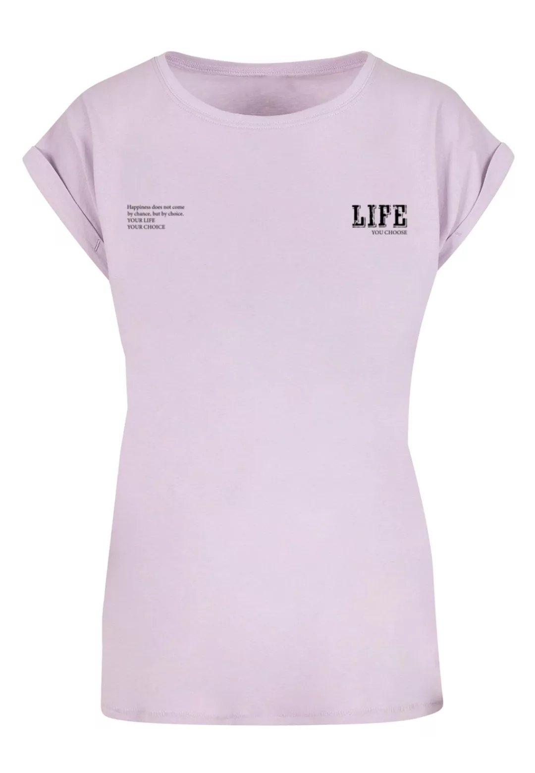 Merchcode T-Shirt "Merchcode Damen Ladies Life Extended Shoulder Tee", (1 t günstig online kaufen