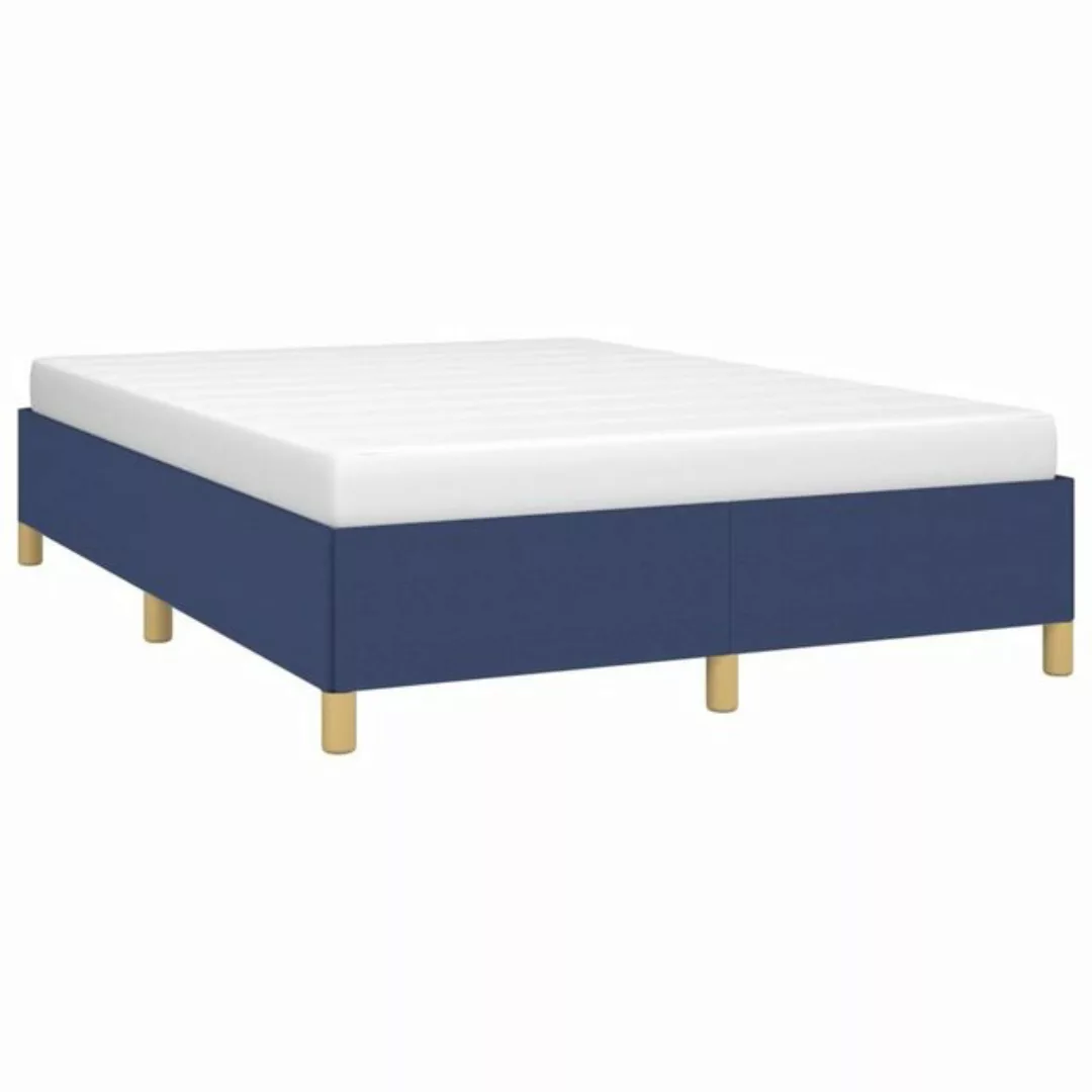 Vidaxl Bettgestell Blau 140x190 Cm Stoff günstig online kaufen