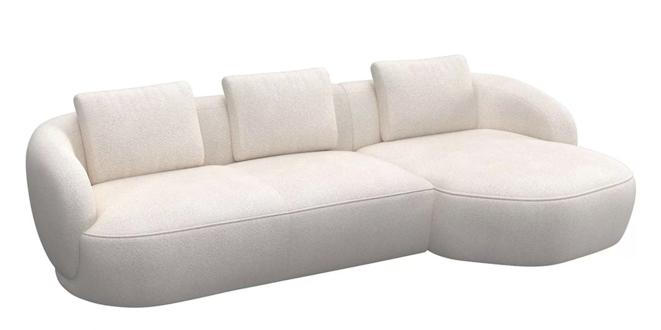 FLEXLUX Wohnlandschaft »Torino, rund, L-Form, Sofa-Ecke mit Recamiere, Long günstig online kaufen