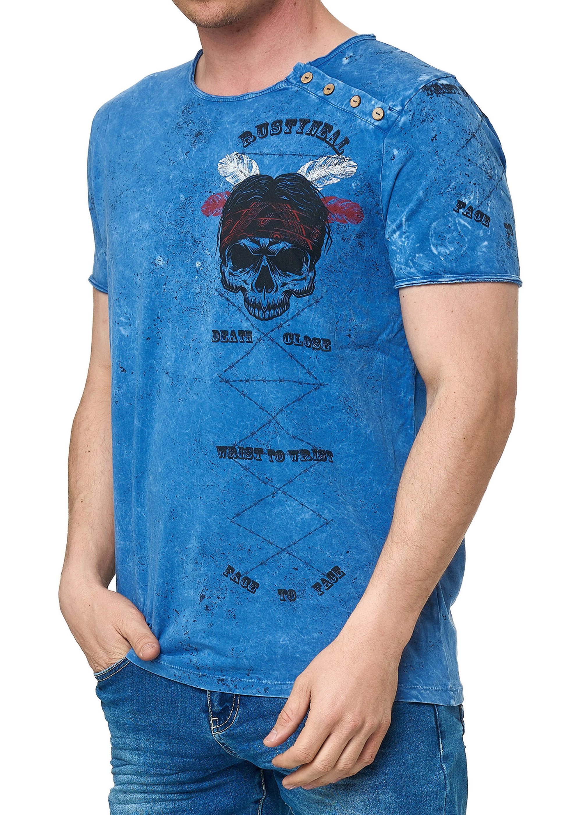 R-NEAL T-Shirt T-Shirt Verwaschen Regular Printed günstig online kaufen