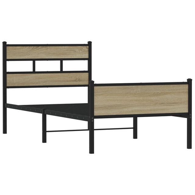 vidaXL Bett Bettgestell ohne Matratze Sonoma-Eiche 90x190 cm Holzwerkstoff günstig online kaufen