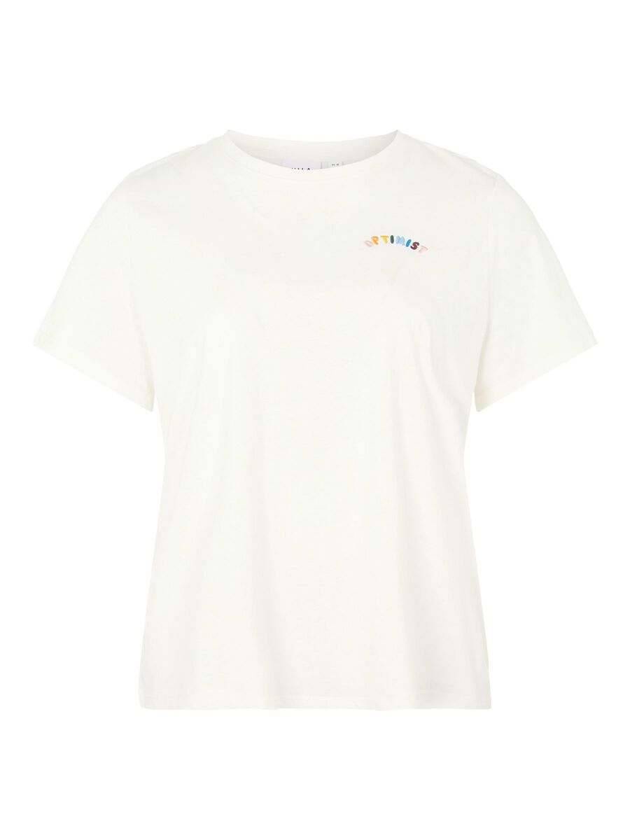 VILA Curve – Print- T-shirt Damen White günstig online kaufen