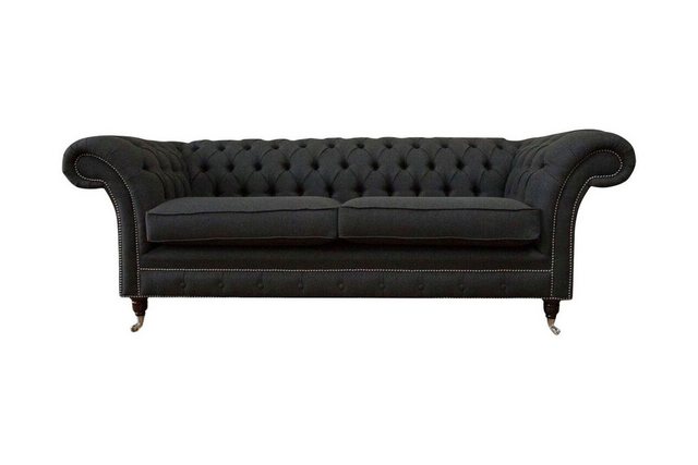 Xlmoebel Sofa Wohnzimmer Sitzmöbel Chesterfield Dreisitzer Sofa Schwarz Neu günstig online kaufen