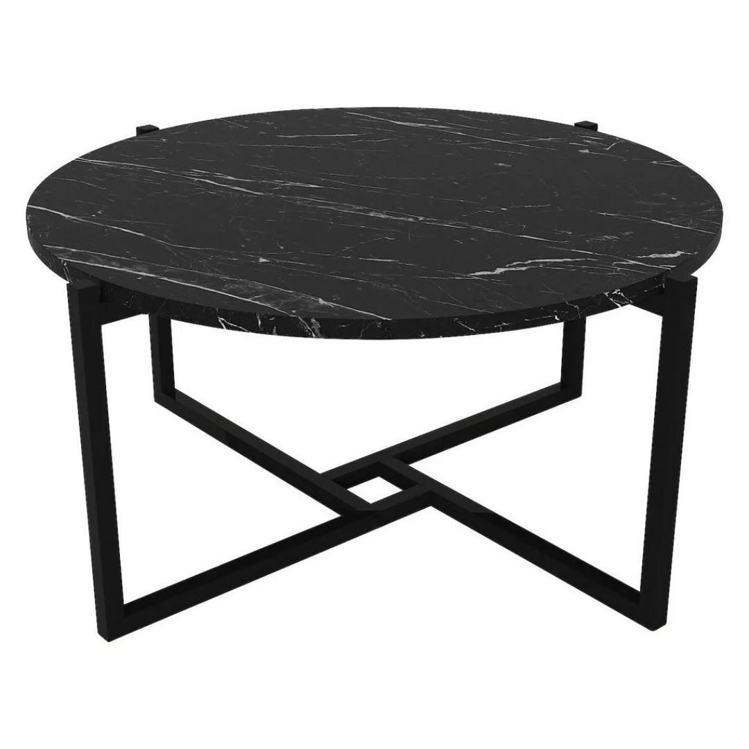 Couchtisch Noce schwarz Marmoroptik B/H/T: ca. 73x36x73 cm günstig online kaufen