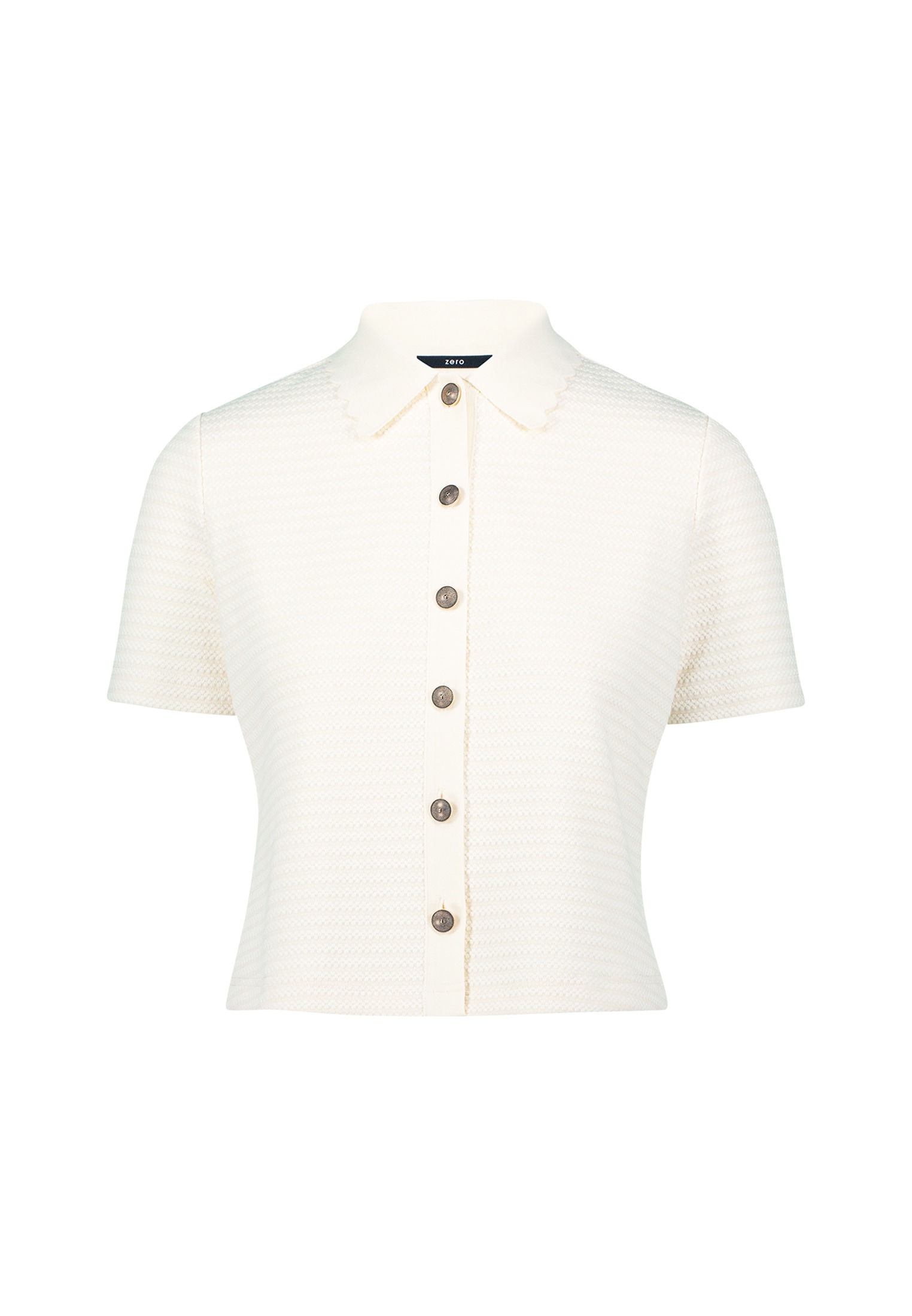 Zero Kurzarmshirt "zero Damen Strick-Poloshirt mit Knopfleiste", (1 tlg.), günstig online kaufen