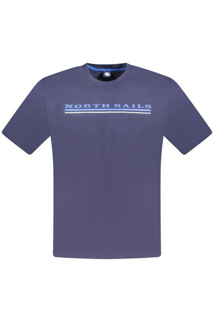 North Sails T-Shirt Kurzarm Herren T-Shirt Blau mit Print und günstig online kaufen