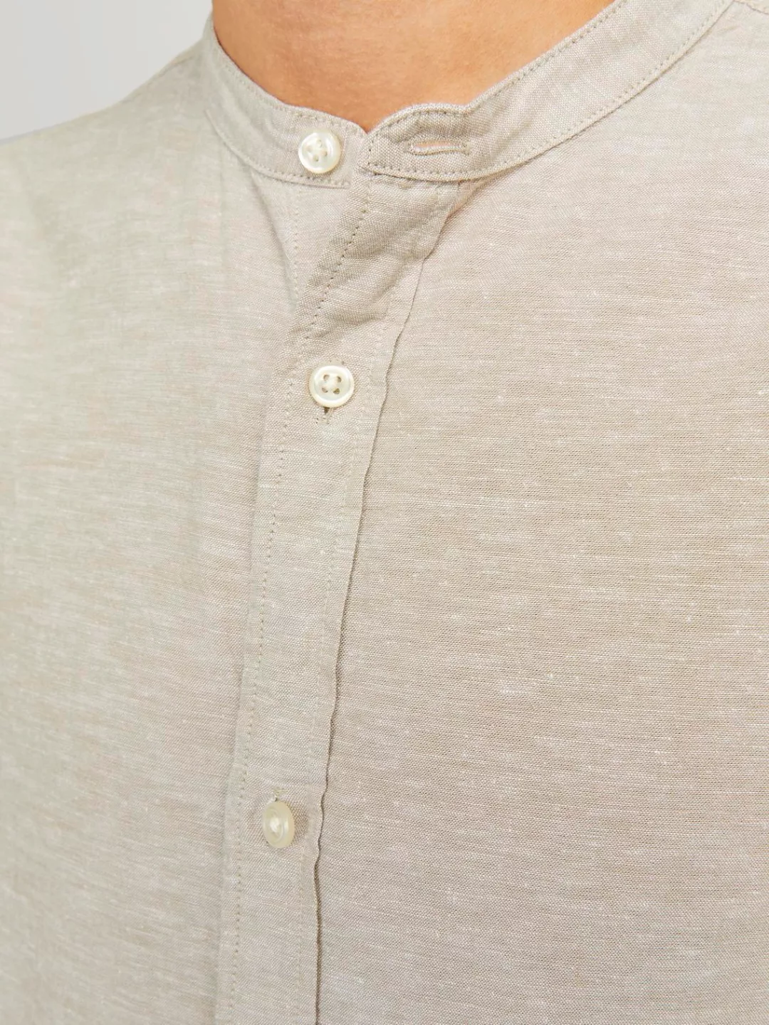 Jack & Jones Langarmhemd "JJELINEN BLEND BAND SHIRT LS SN" günstig online kaufen