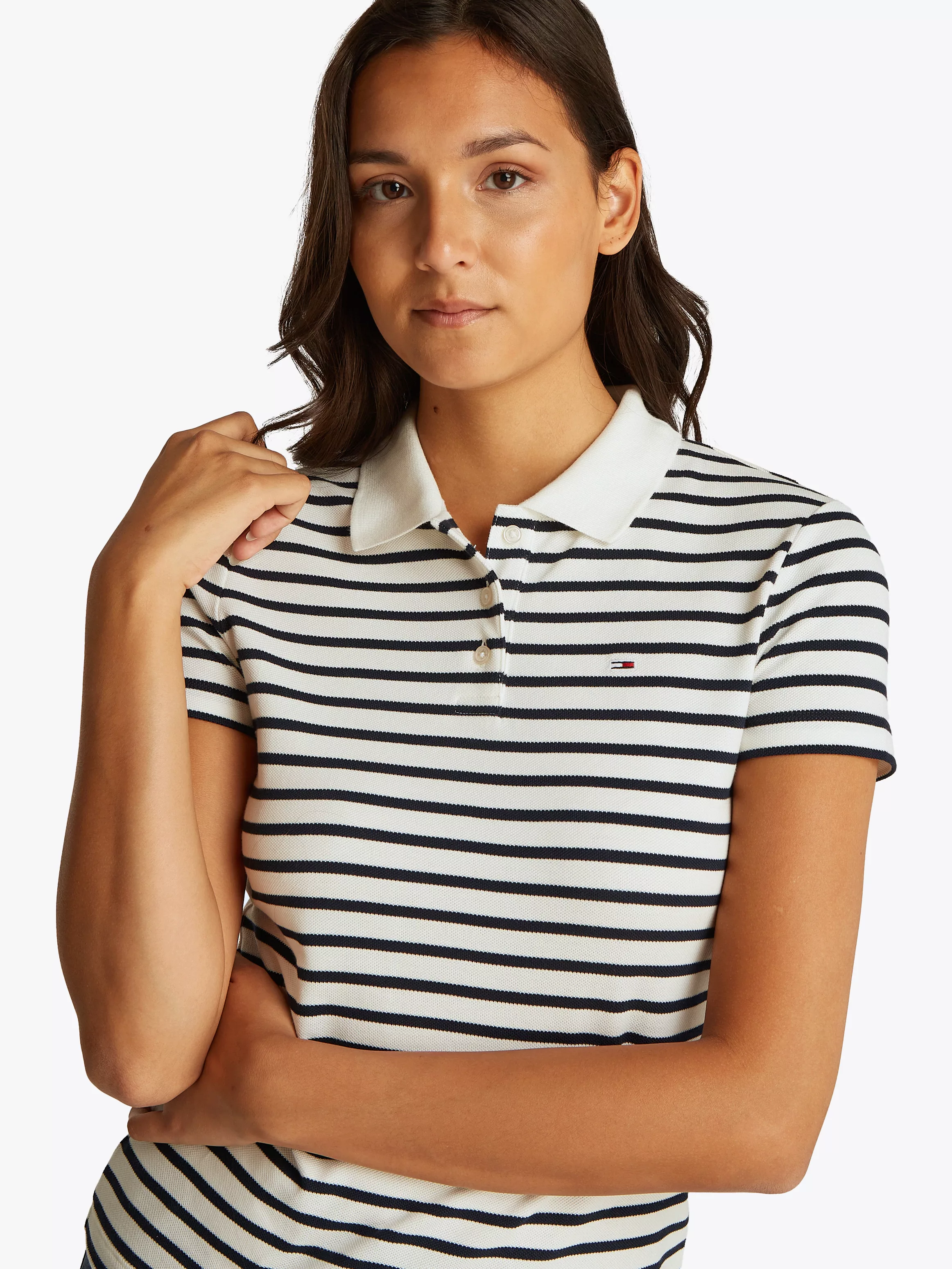 Tommy Jeans Poloshirt "TJW SLIM ESSENTIAL POLO SS", mit Logostickerei günstig online kaufen