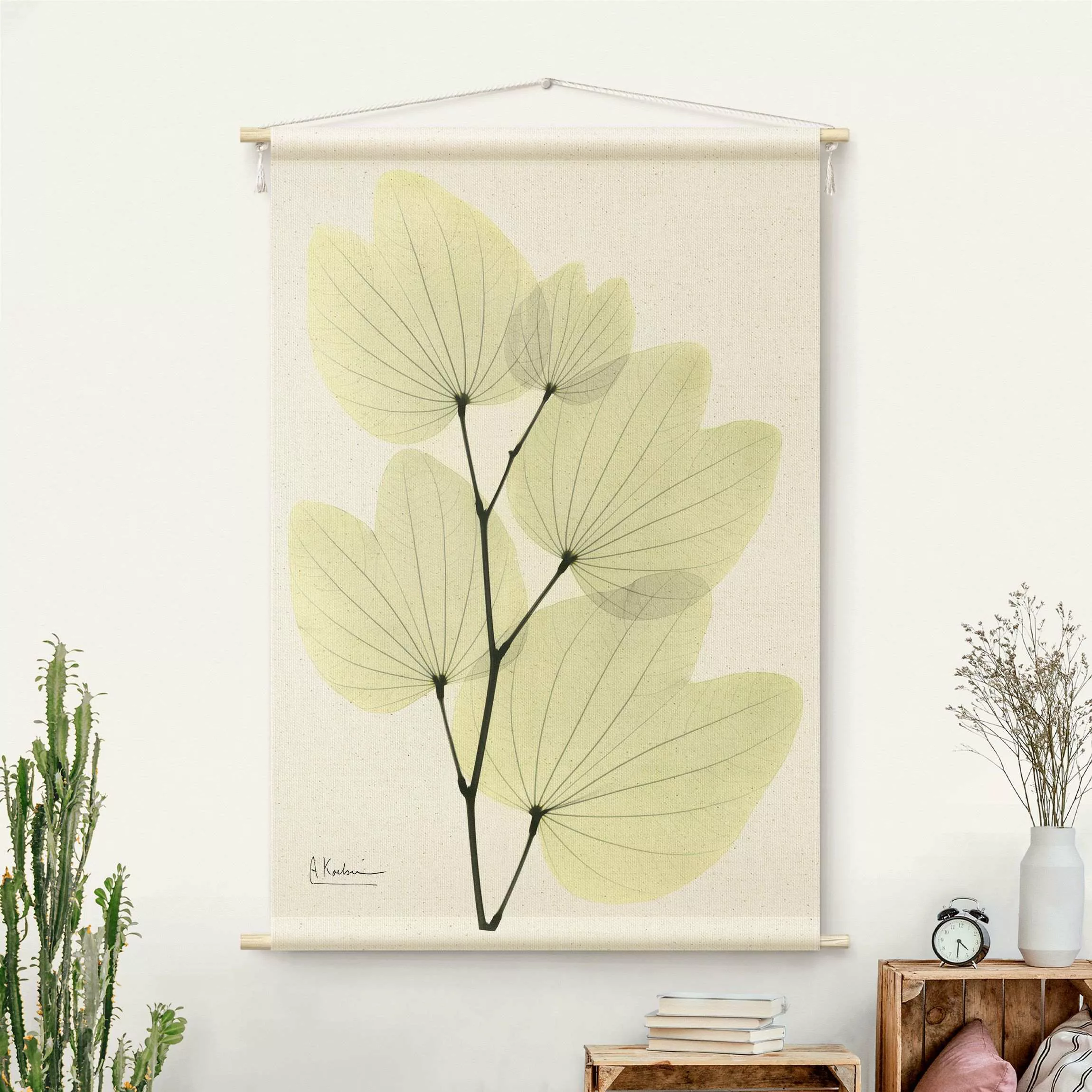 Wandteppich X-Ray - Orchideenbaumblätter günstig online kaufen