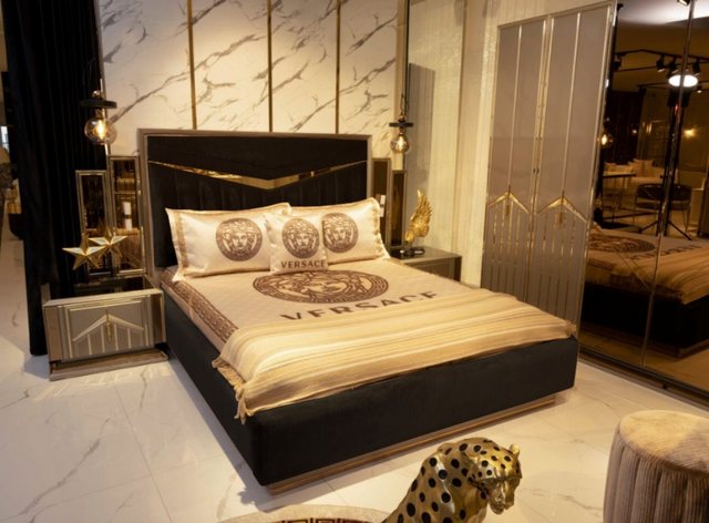 JVmoebel Bett Design Bett Polster Betten Doppelbett Ehe Möbel Luxus Bettrah günstig online kaufen