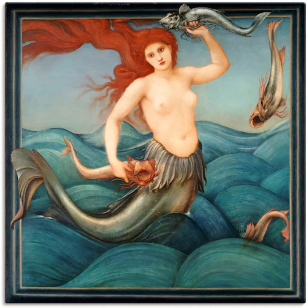 Artland Leinwandbild "Eine Meeresnymphe. 1881", klassische Fantasie, (1 St. günstig online kaufen