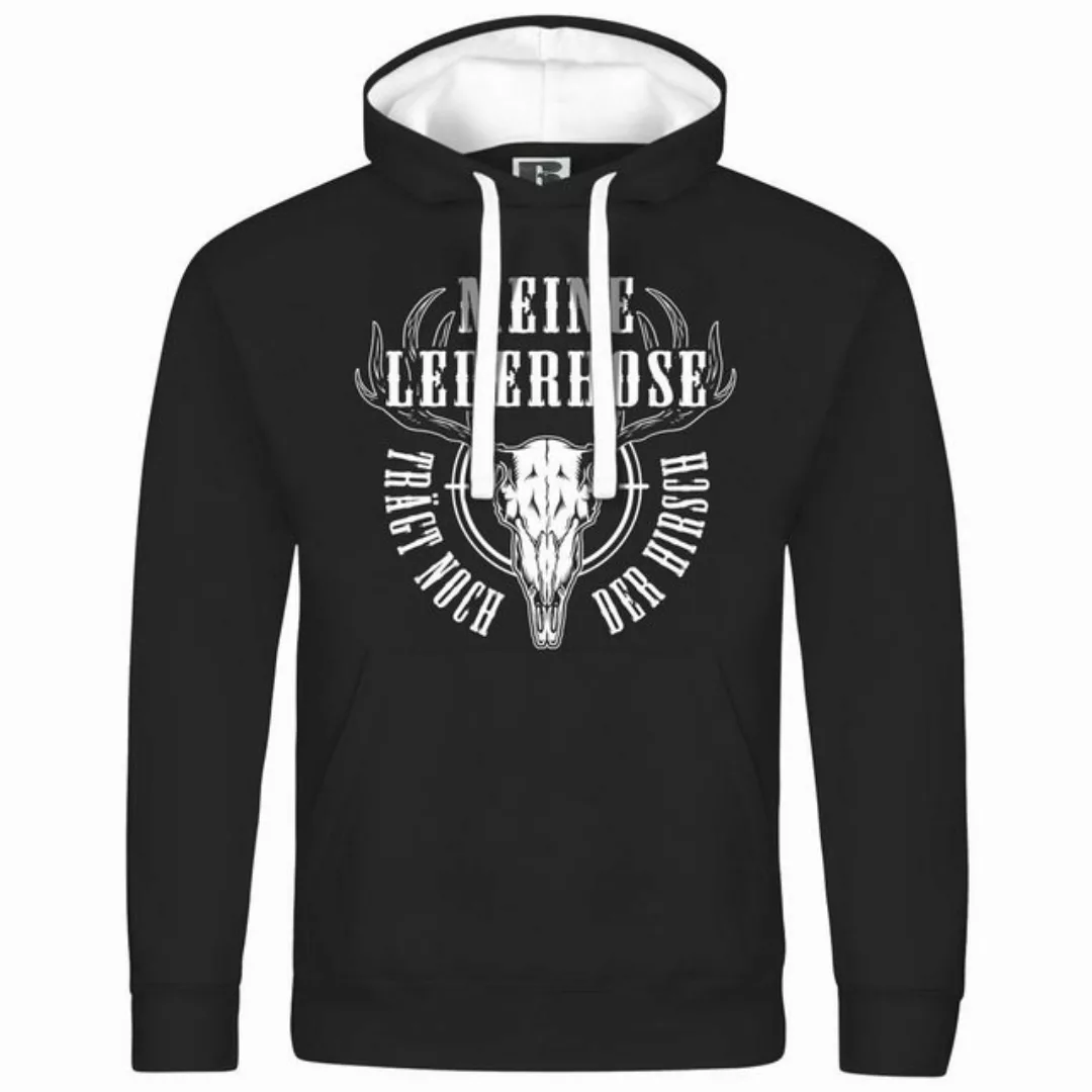 deinshirt Kapuzenpullover Herren Kapuzenpullover Meine Lederhose trägt noch günstig online kaufen