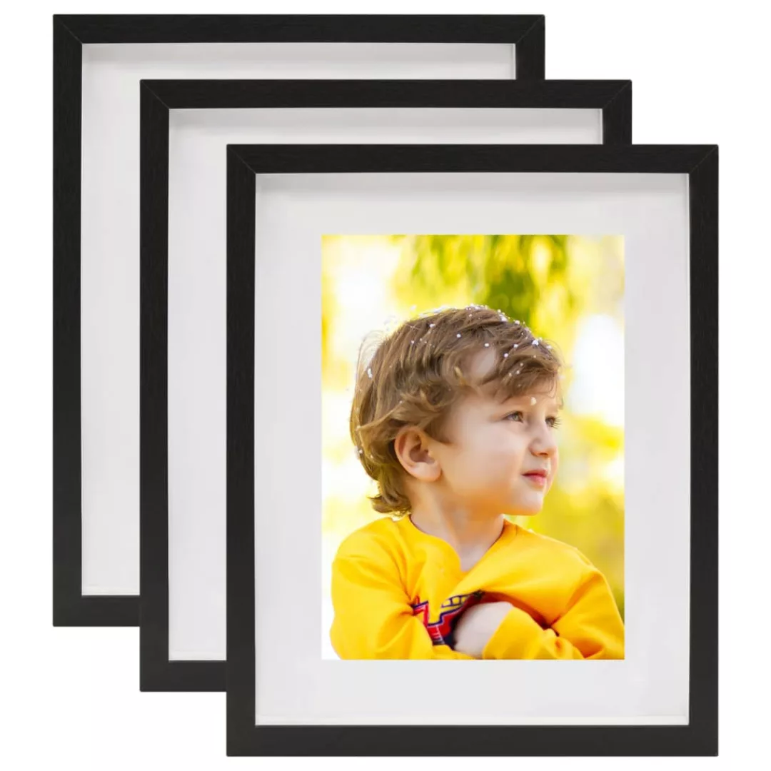 3d-box-bilderrahmen 3 Stk. Schwarz 21x29,7cm Für 15x20cm Bild günstig online kaufen