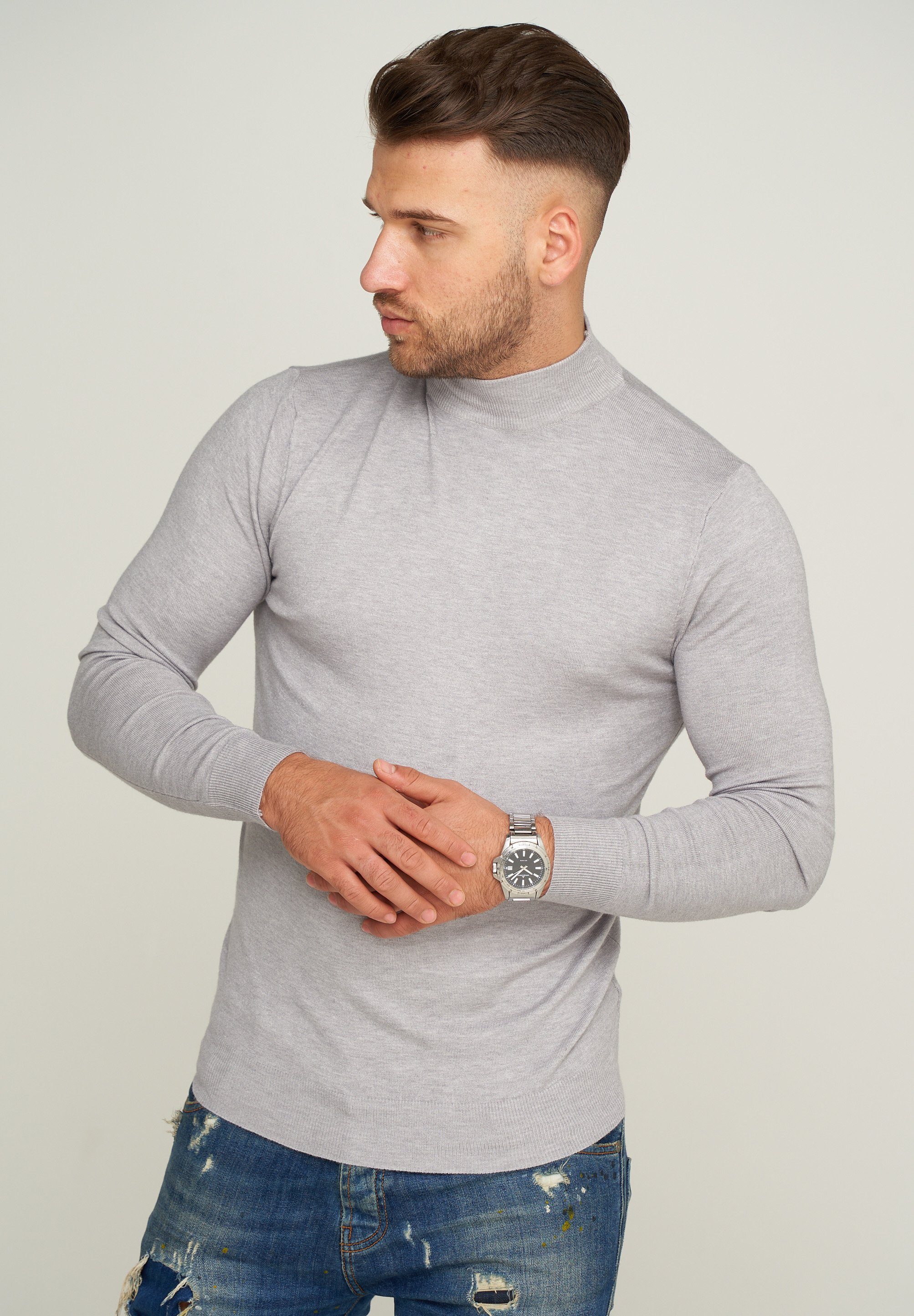 behype Strickpullover "MKBONI", mit kurzem Stehkragen günstig online kaufen