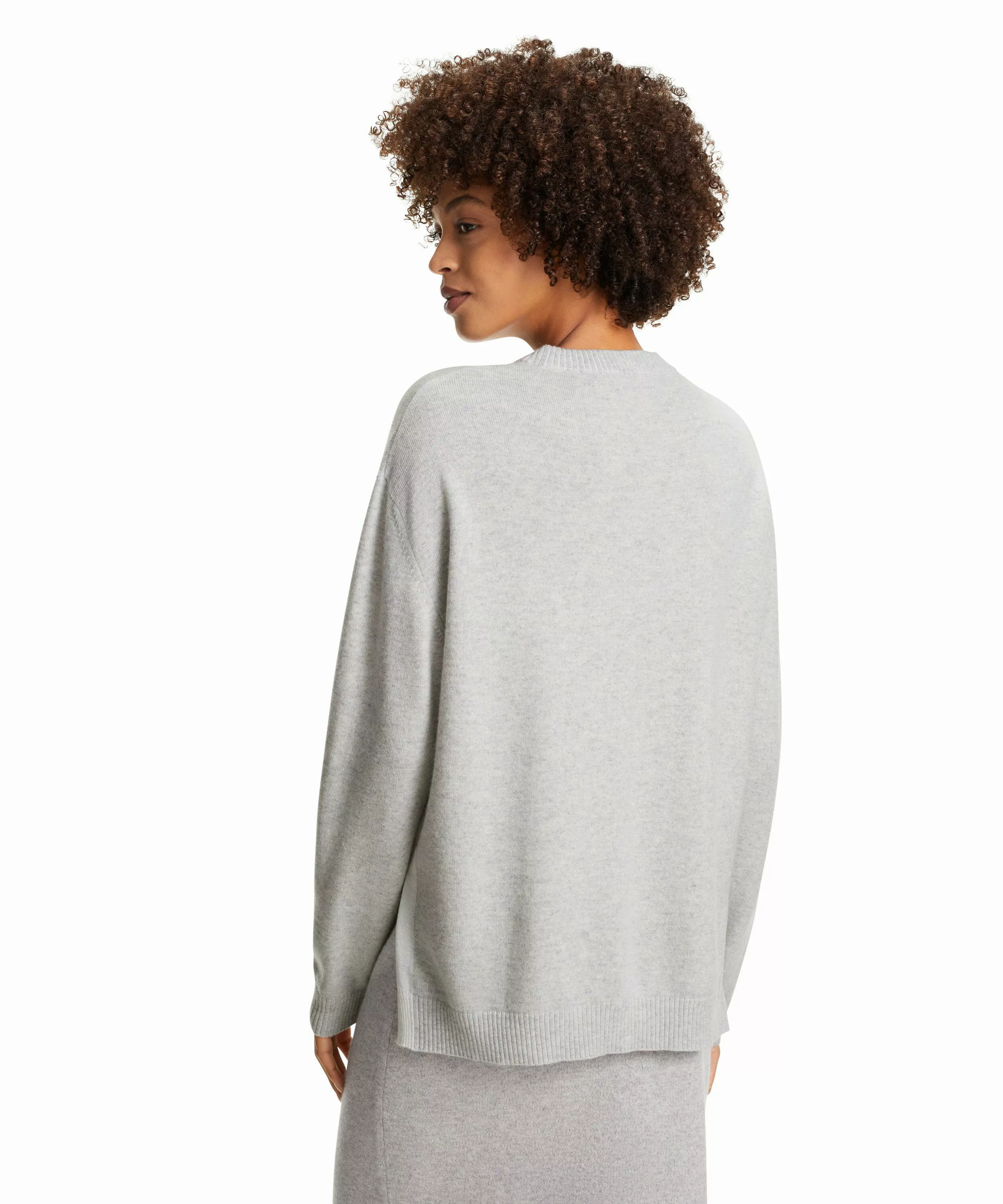 FALKE Damen Pullover, XL, Grau, Uni, Schurwolle, 64176-382005 günstig online kaufen