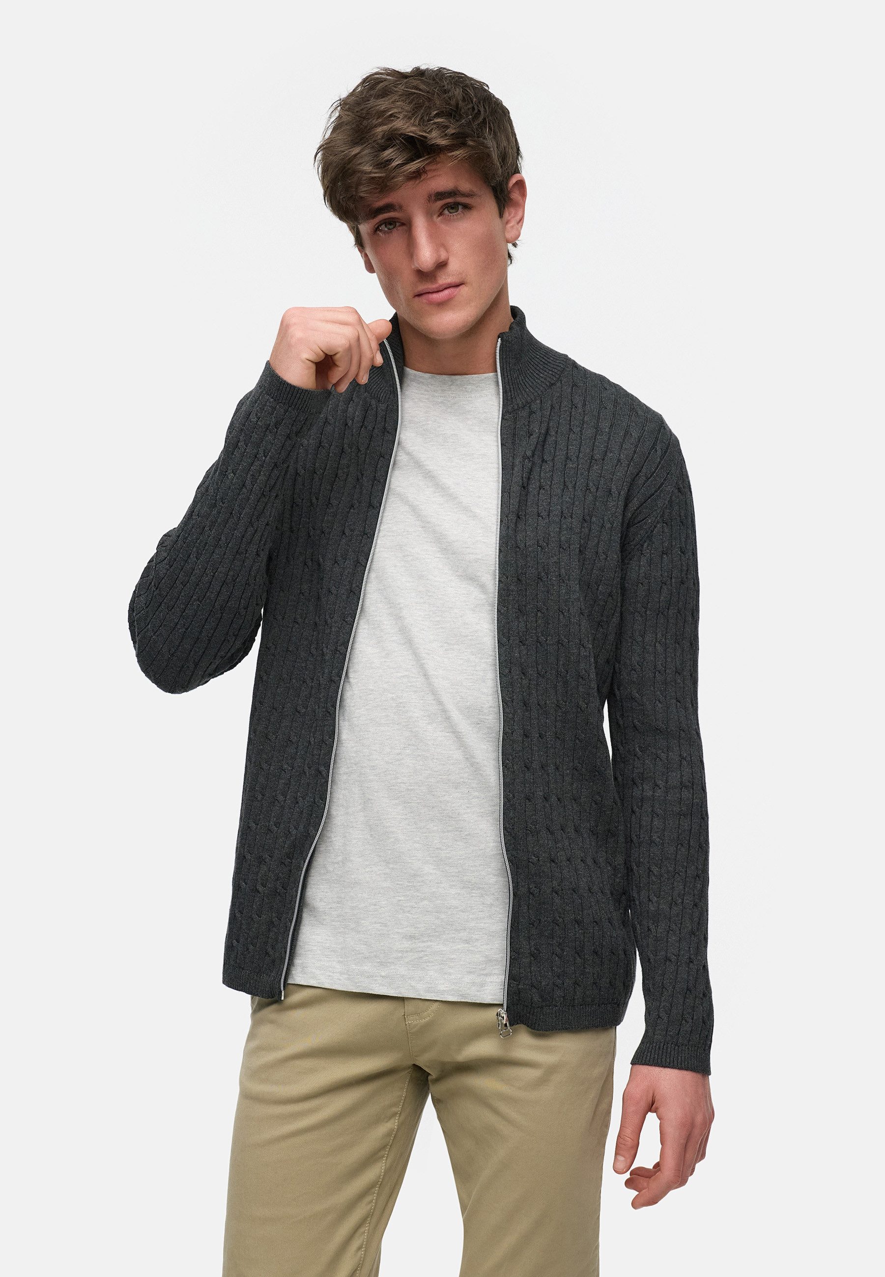 Kronstadt Strickjacke KSCable Zip aus hochwertigem günstig online kaufen