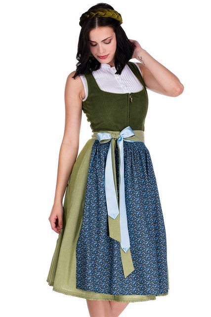 Alpenfee Tracht Dirndl Cord Dirndl 2tlg. - FANNI - oliv günstig online kaufen