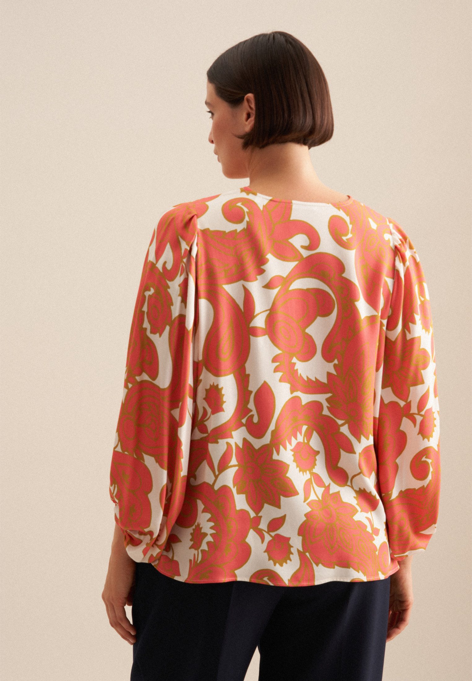 seidensticker Shirtbluse Schwarze Rose 3/4-Arm V-Neck günstig online kaufen
