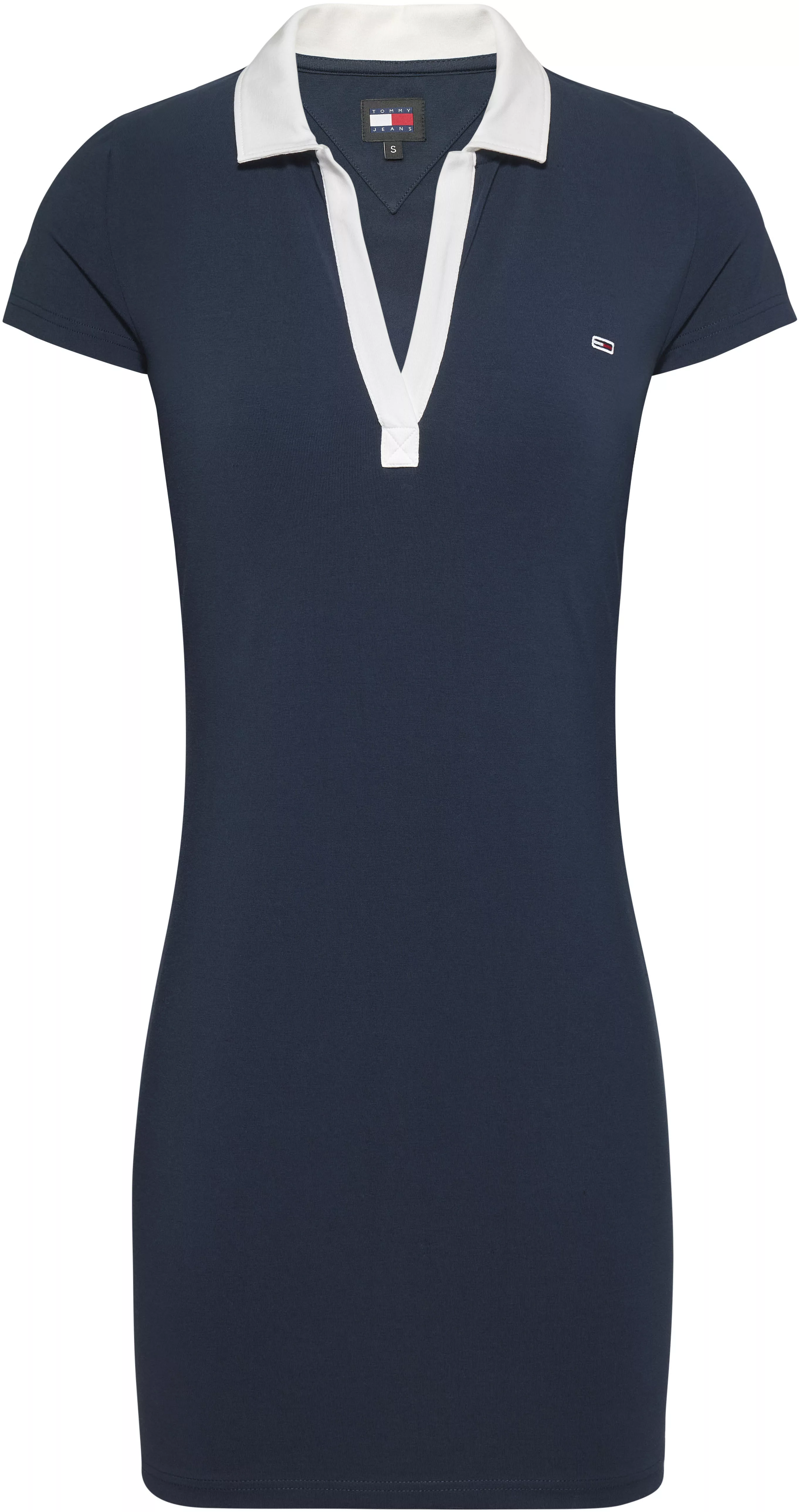 Tommy Jeans Polokleid "TJW CONTRAST V POLO DRESS", mit Markenlabelstickerei günstig online kaufen