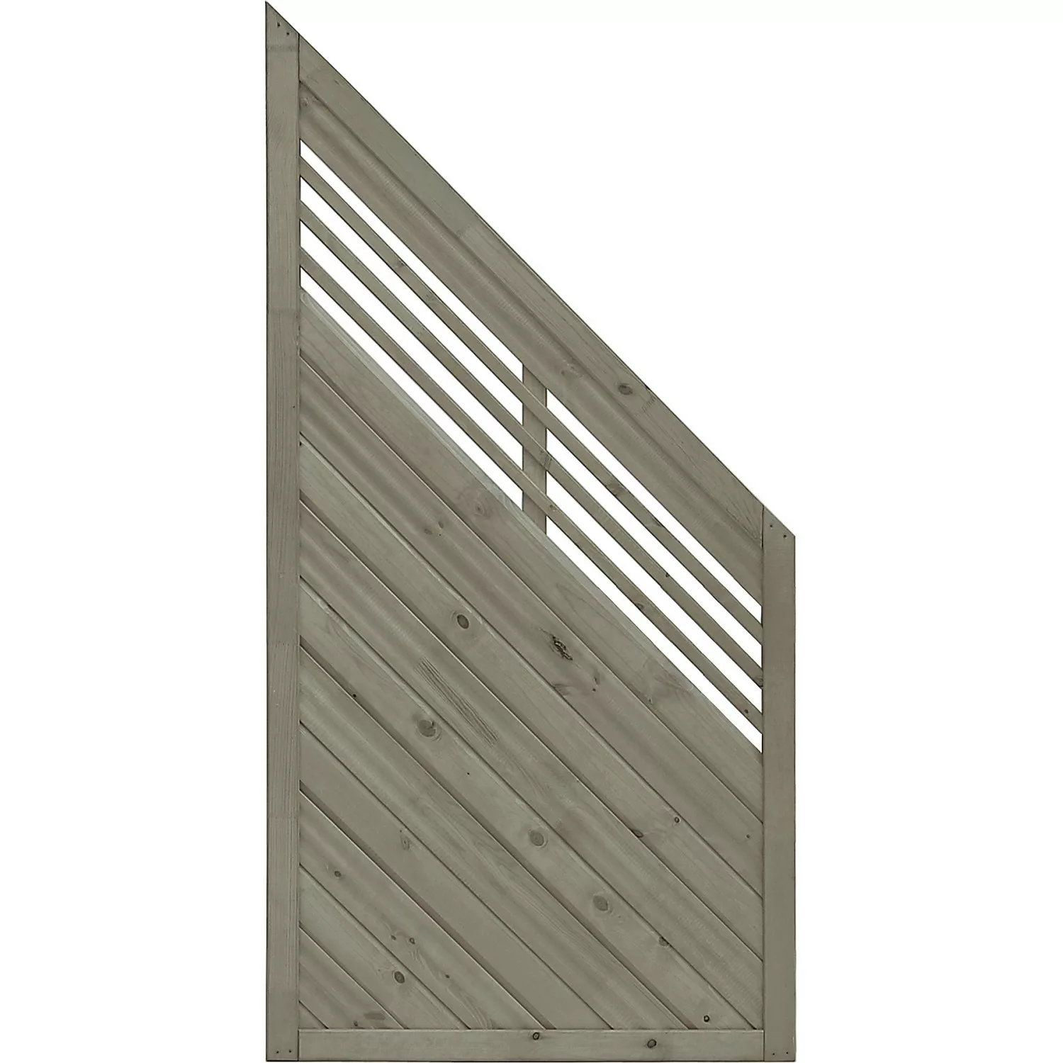 Sichtschutzzaun Anschlusselement Nicea Grau 180/90 cm x 90 cm Einseitig FSC günstig online kaufen