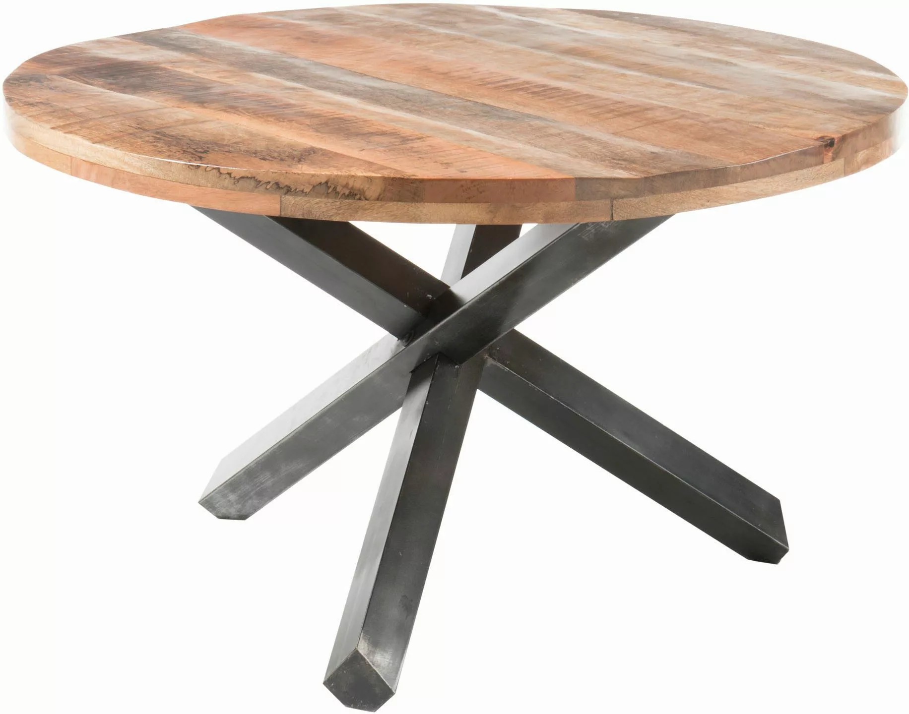 Stolkom Esstisch "Ace", rund, Esstisch in Massivholz Mango günstig online kaufen