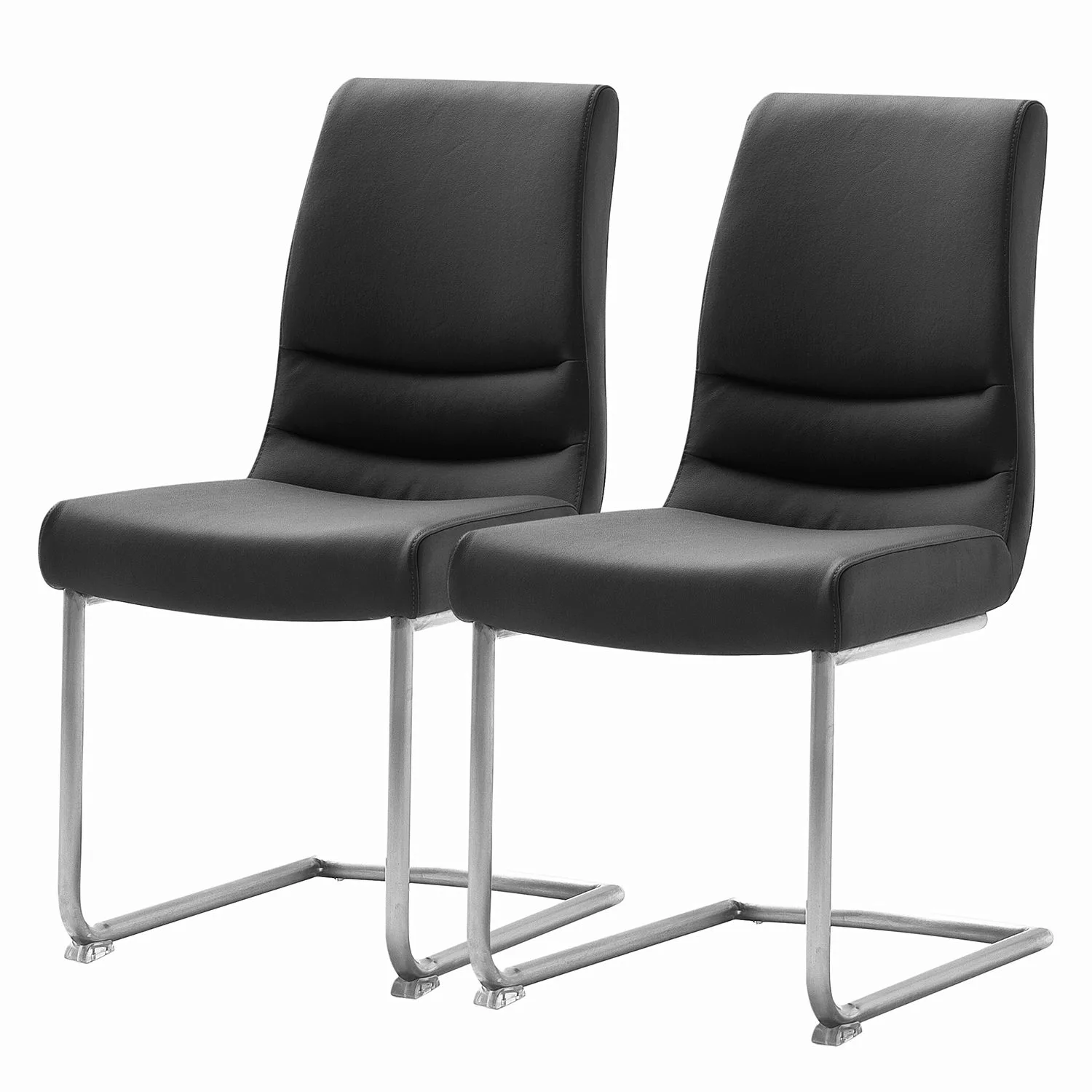 Leder-Schwingstuhl - schwarz - 45 cm - 90 cm - 63 cm - Stühle > Esszimmerst günstig online kaufen