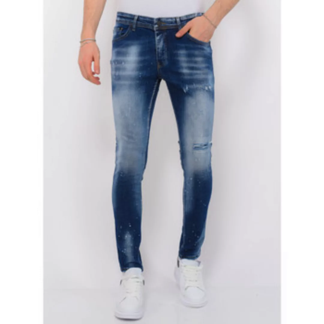 Local Fanatic  Slim Fit Jeans Blue Stone Washed Hosen Slim günstig online kaufen