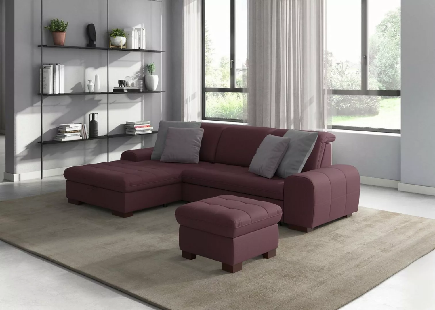 sit&more Ecksofa Luxor L-Form, wahlweise mit Bettfunktion, Bettkasten und K günstig online kaufen