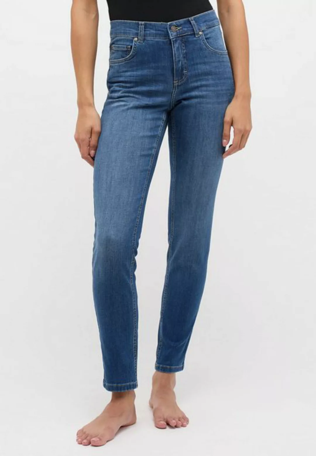 ANGELS Slim-fit-Jeans Jeans Skinny mit authentischem Denim mit Label-Applik günstig online kaufen