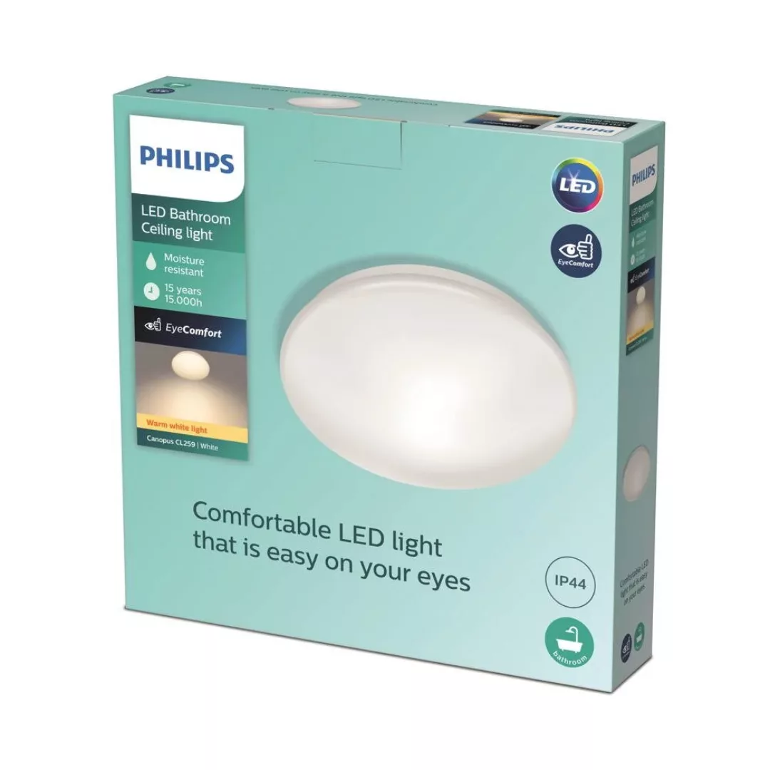 Philips LED Deckenleuchte Canopus in Weiß 17W 1500lm günstig online kaufen
