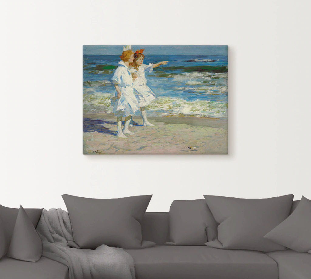 Artland Wandbild "Mädchen am Strand.", Kind, (1 St.), als Leinwandbild, Wan günstig online kaufen