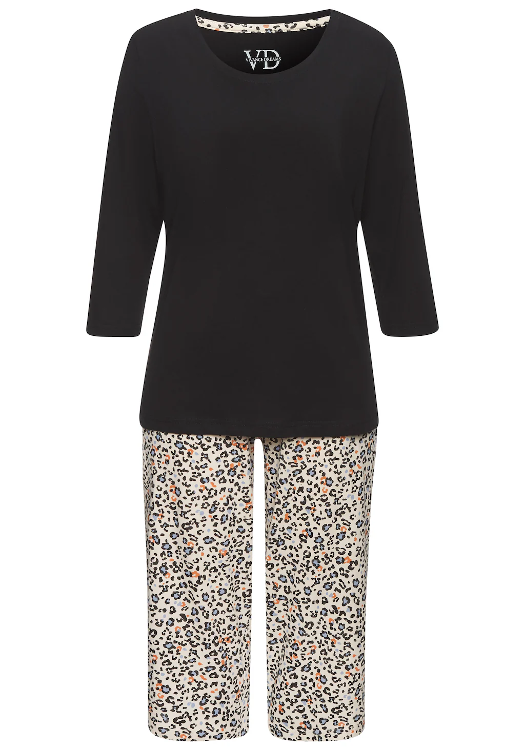 Vivance Dreams Capri-Pyjama, (2 tlg.), mit schönem Animalprint günstig online kaufen
