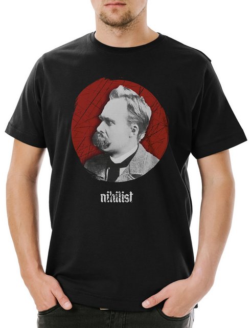 Urban Backwoods Print-Shirt Nietzsche Nihilist Herren T-Shirt Friedrich Got günstig online kaufen