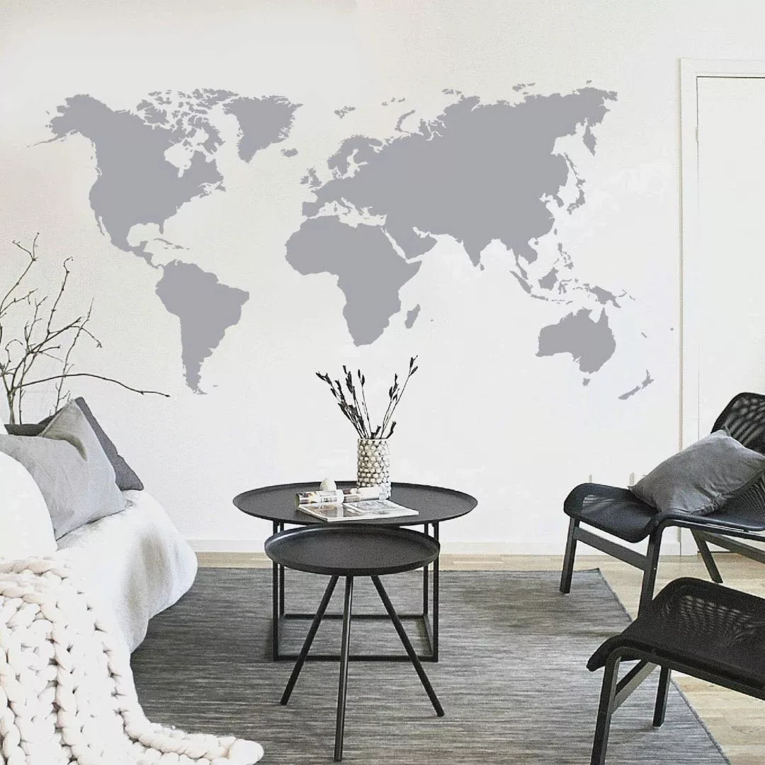 Wall-Art Wandtattoo »selbstklebende Weltkarte modern«, (1 St.), selbstklebe günstig online kaufen