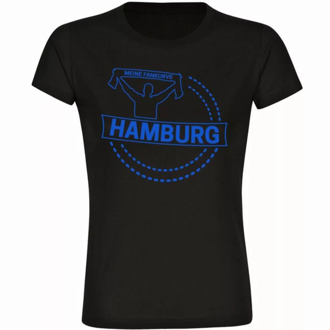 multifanshop T-Shirt Damen Hamburg - Meine Fankurve - Frauen günstig online kaufen