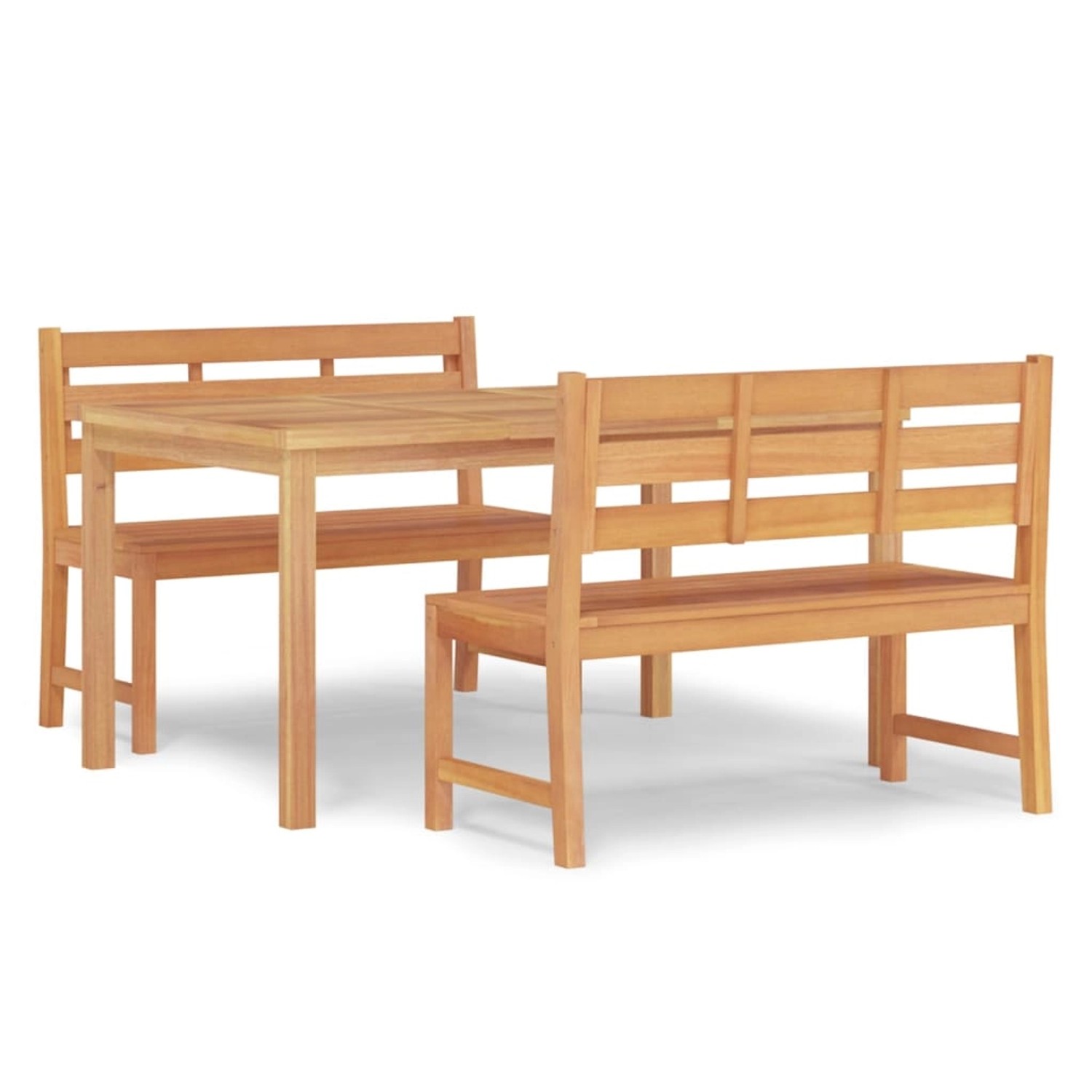 Vidaxl 3-tlg. Garten-essgruppe Massivholz Teak günstig online kaufen