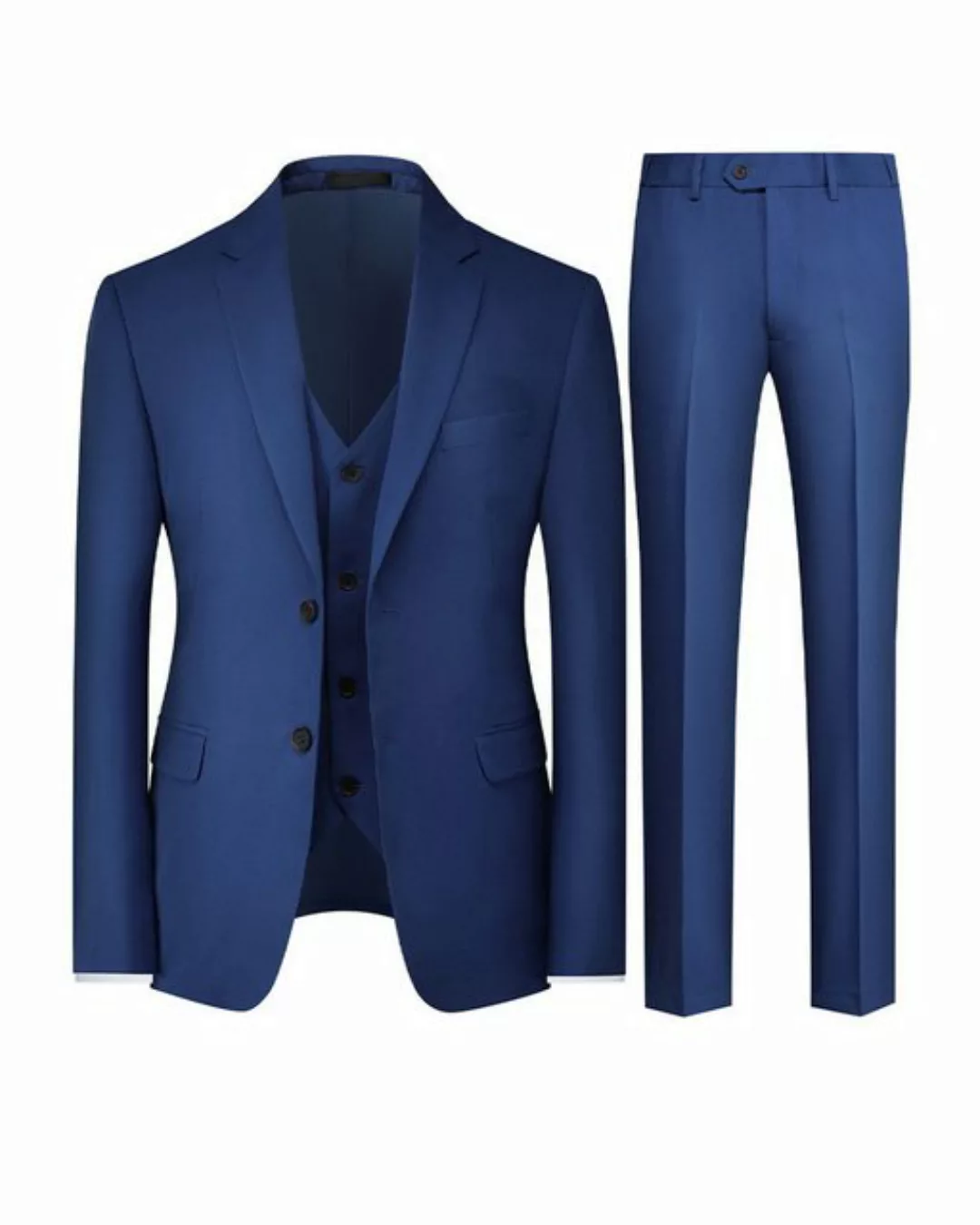 Allthemen Anzug (3 tlg, Sakko & Weste & Hose) Herren Businessanzug Slim Fit günstig online kaufen